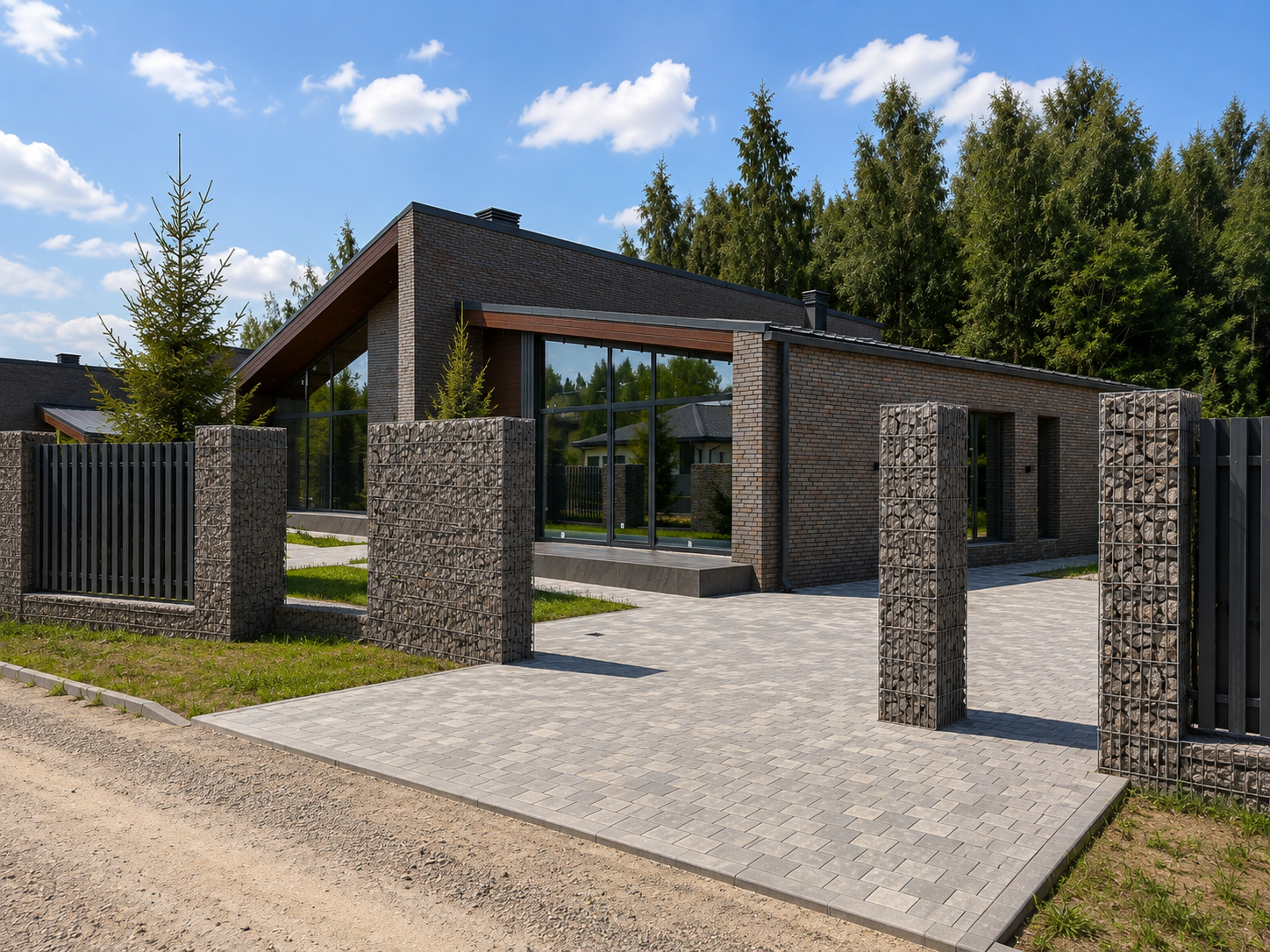 Дом и въезд на участок